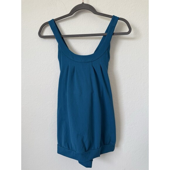 Toad & Co  Alluvial Tank Top Size M‎ Built in Bra Athletic Stretch Pullover Teal - Picture 1 of 12